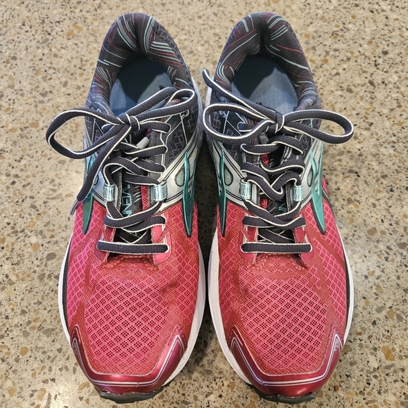 Brooks Ravenna 7 Running Shoe SZ 7 Pink Teal Sneakers Kicks Training Comfort - Picture 3 of 9